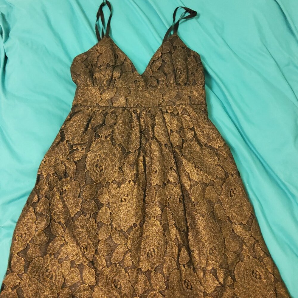 Y2K Vintage Lace Sweetheart Fit and Flare Mini Dress Medium EUC